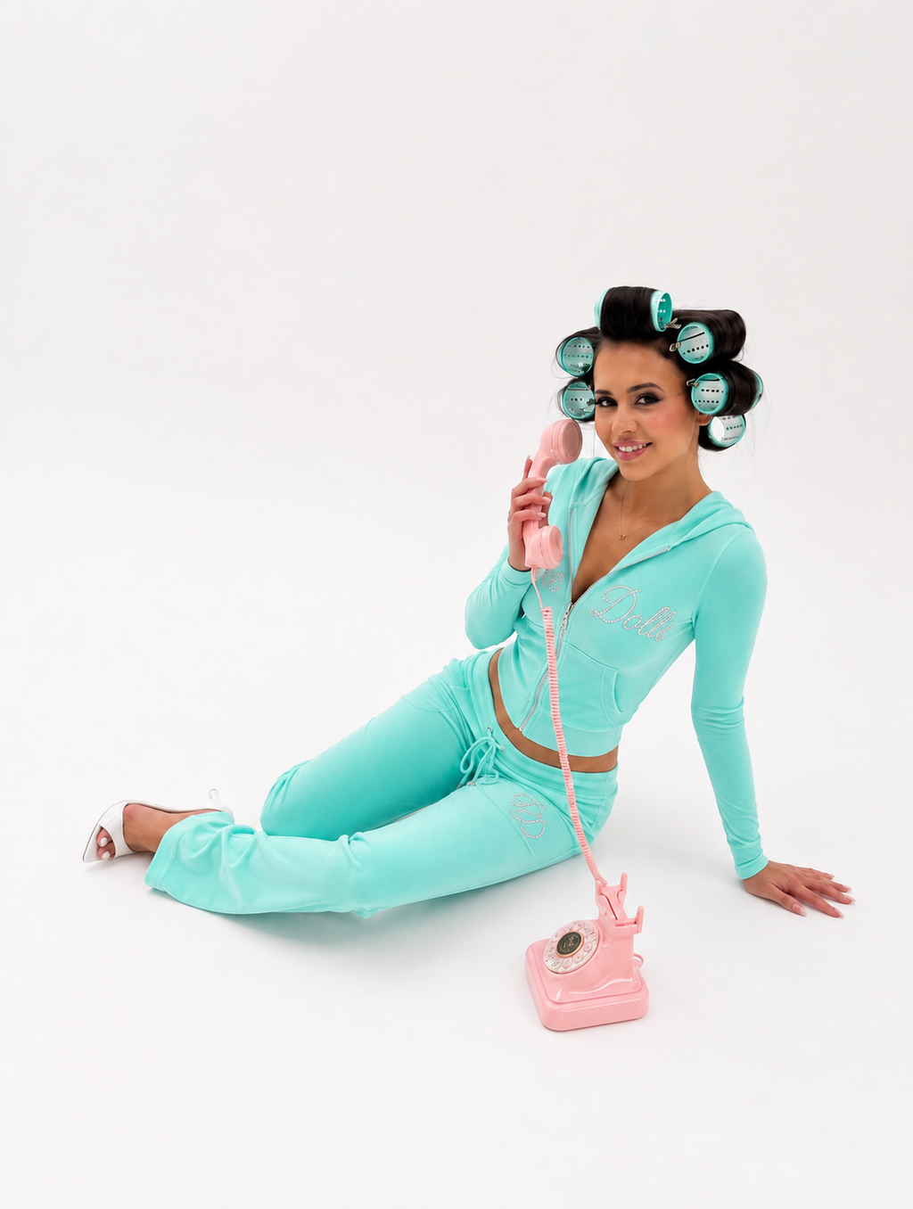 Iconic Velour Tracksuit (Aqua)