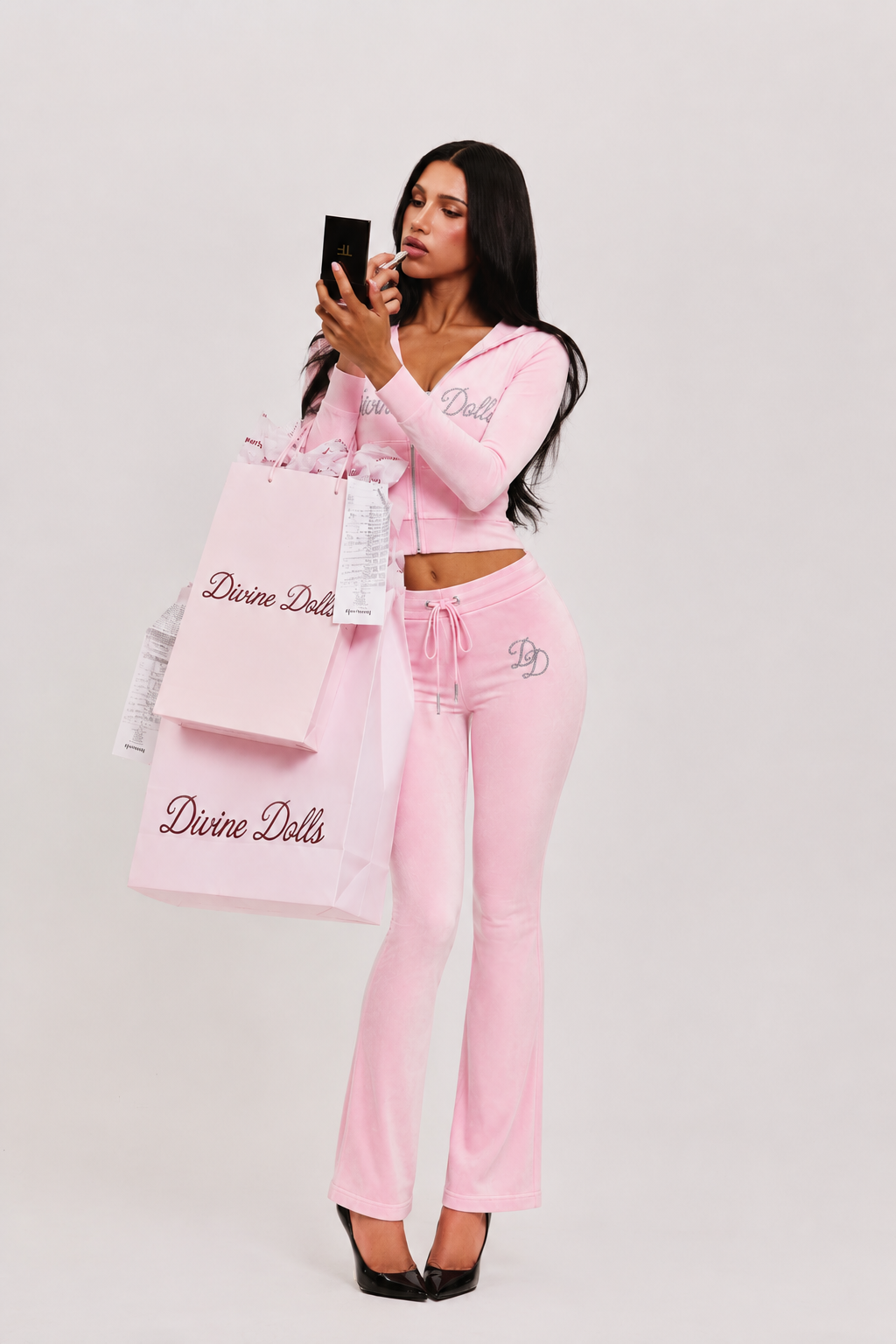 Iconic Velour Tracksuit (Bunny Pink)